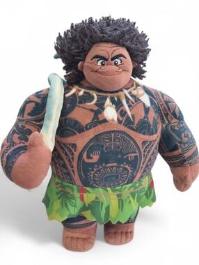 Disney MOANA Maui 14" Demigod Plush Doll with Fish Hook Stuffed Animal Toy